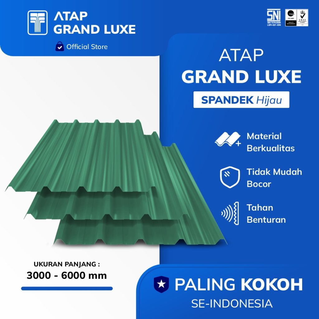 Atap Spandek Merah Grand Luxe - atap galvalum