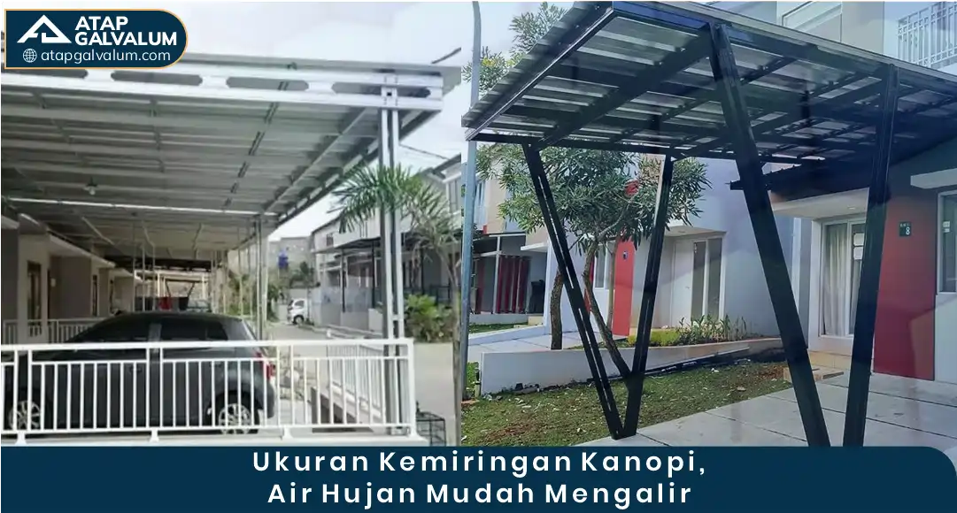 03 Ukuran Kemiringan Kanopi Air Hujan Mudah Mengalir