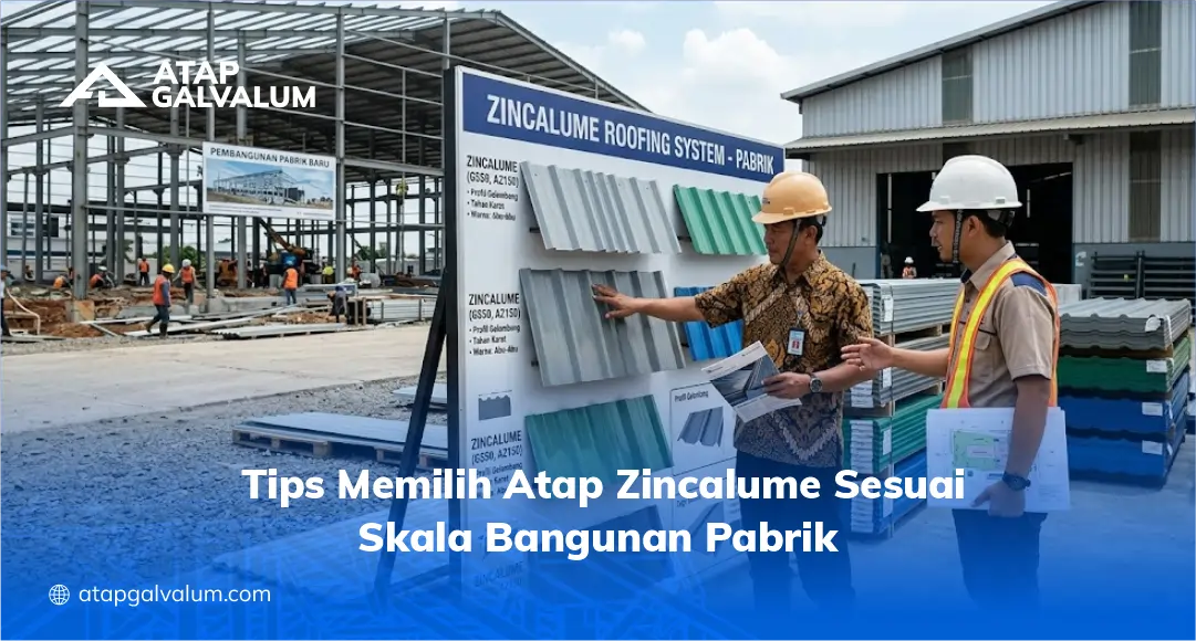 Tips Memilih Atap Zincalume Sesuai Skala Bangunan Pabrik