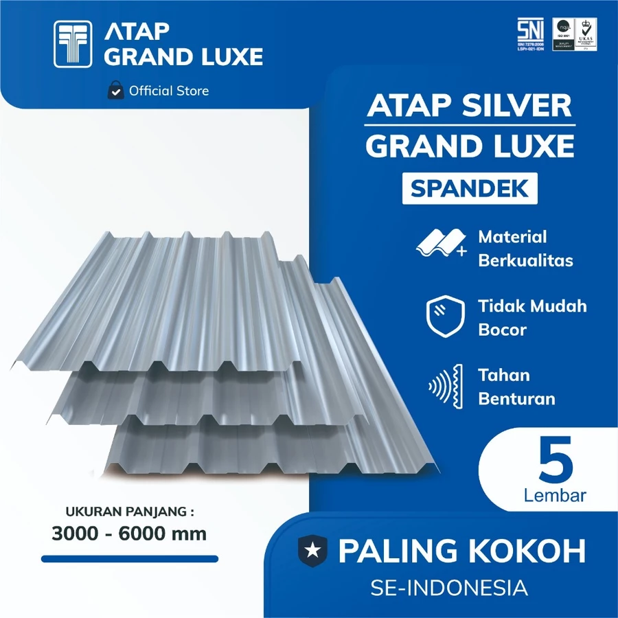 atap spandek silver grand luxe - atap galvalum